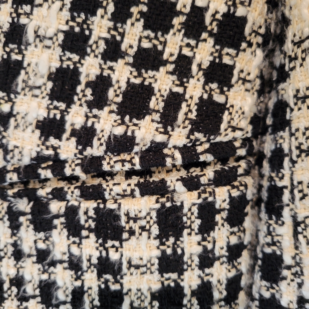 ANN TAYLOR TWEED Yellow Black and White Plaid Women's Blazer Sz 10 - Picture 14 of 15